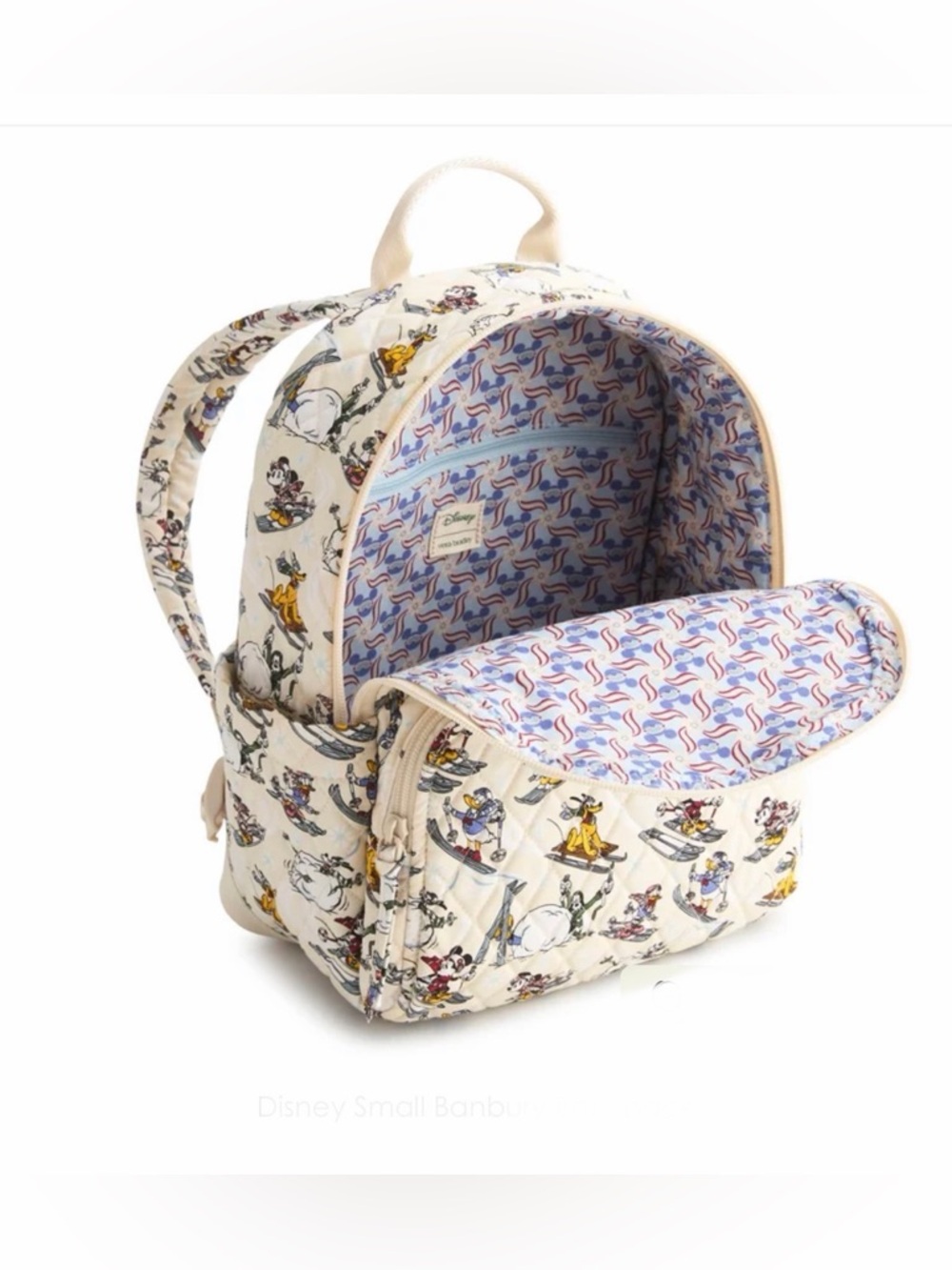 Vera Bradley Disney Small Banbury Backpack in Downhill Skiing Mickey And Friends - Picture 3 of 7
